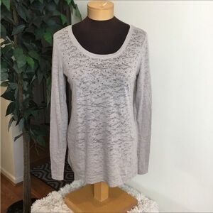 Maurices long sleeve tee Womans medium lightweight gray with embellishme…